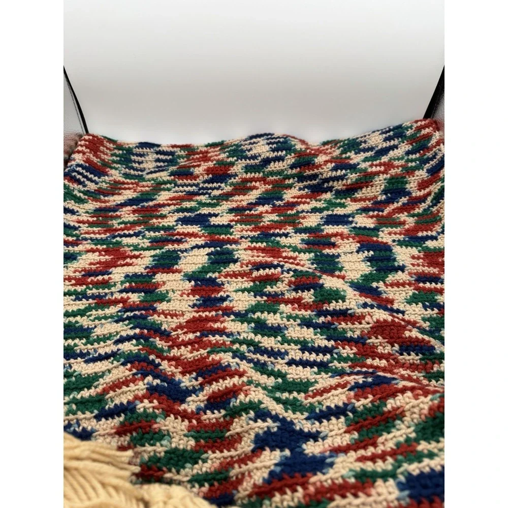 🧶✨ Vintage Atelier Inge Crochet Afghan Blanket – 60